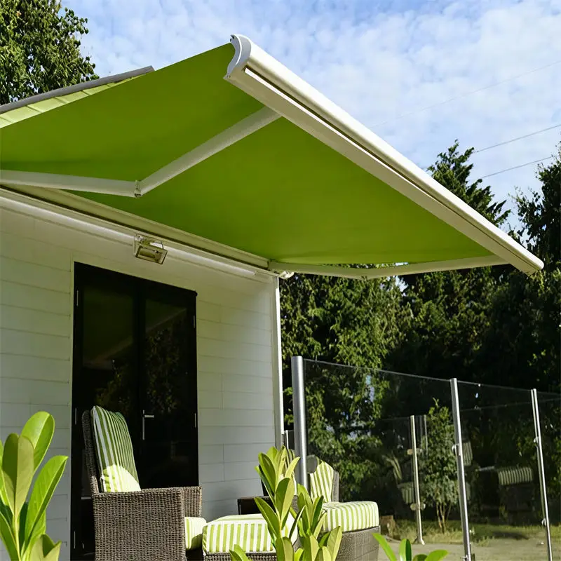 

Home Outdoor Leisure Rainproof Sunshade Fashionable Corrosion Resistant Acrylic Fabric Canopy Coffee Shop Electric Awning