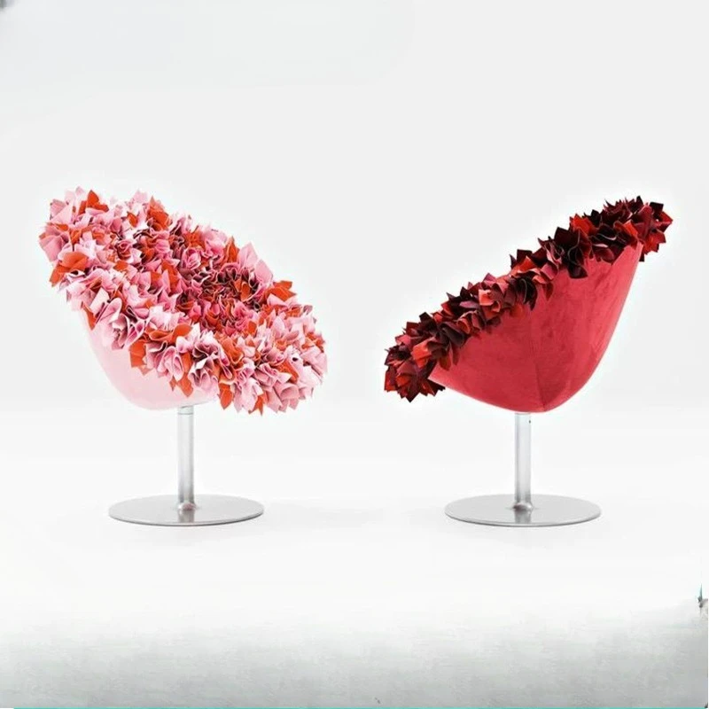 

Petal rotating high-end single sofa chair, leisure bedroom lazy chair apartment small apartment living room sofa chair