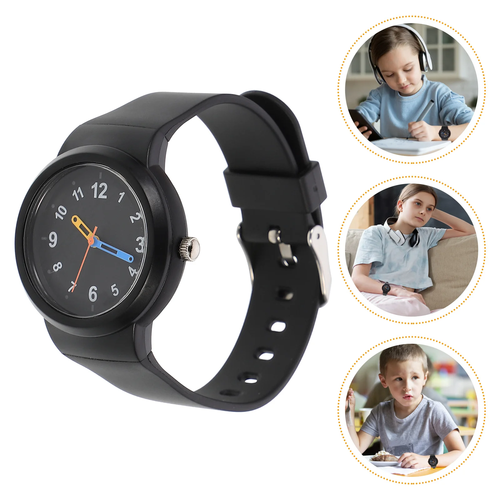 

1Pcs Simple Kids Watch Waterproof Children Wrist Watch Exam Friendly Lightweight Comfortable Gift for School Use