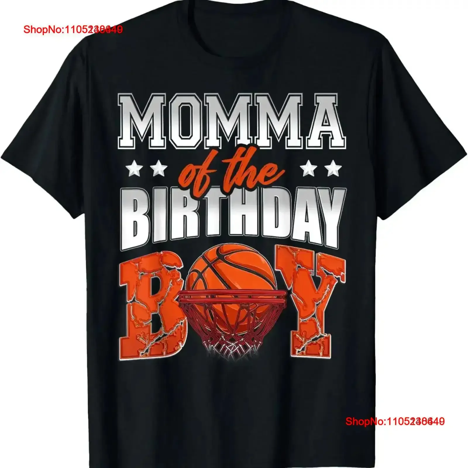 MOMMA Of The Birthday Boy Basketball Family Baller Party T Shirt vintage Washed Versatile Slightly homme  vintage Washed Casual
