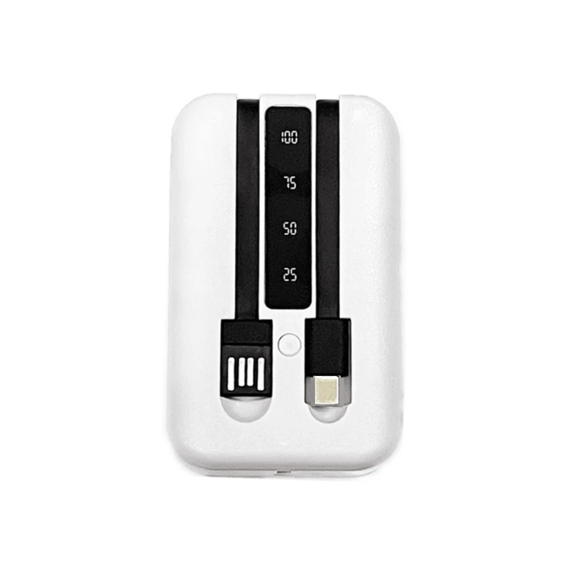 Powerbank Box Micro / Type-C USB Dual Ports 2x 18650/18700/20700/21700 Battery DIY Power Bank-Shell with 2 Cable