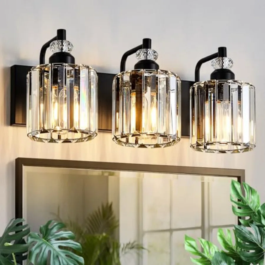 

Светильник для ванной комнаты на 3 лампы над зеркалом, современный настенный светильник для туалетного столика, винтажный настенный светильник с кристаллами