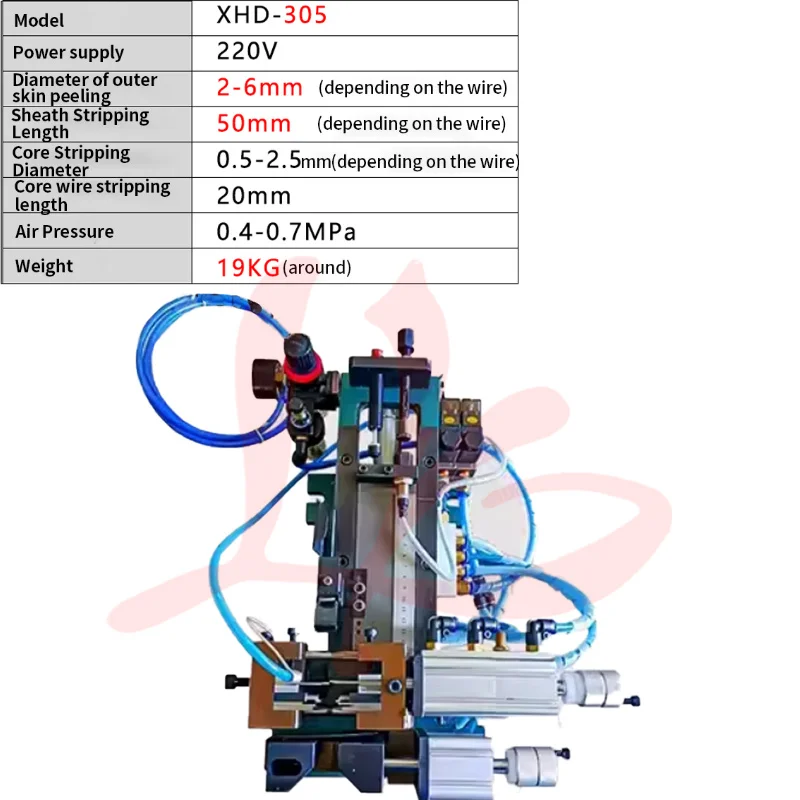 New 305 310 315 Pneumatic Multi-core Wire Stripping Peeling Cutting Machine Pneumatic Semi-automatic Length 50mm 80mm 130mm