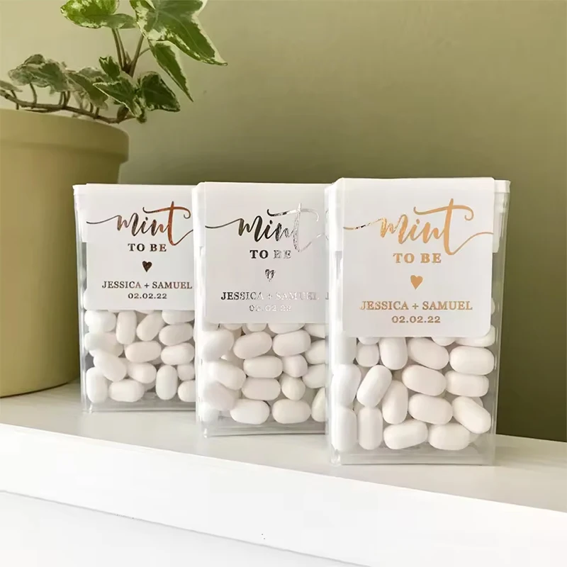 Personalized 42Pcs Mint to Be Wedding Stickers Custom Candy Labels Anniversary Engagement Party Favors Gift Tic Tac Idea Sticker