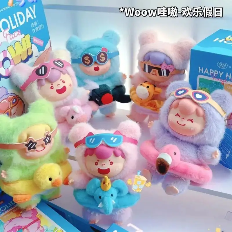 

2025 Woow Happy Holiday Series Anime Plush Cute Cartoon Animal Stuffed Toys Collectible Dolls Keychains Decorations Toys Gifts