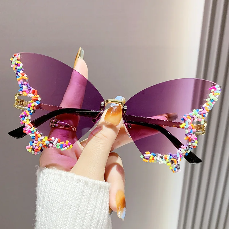 

Wedding Sunglasses Rainbow Butterfly Sunglasses Birthday Party Sunscreen Party Glasses