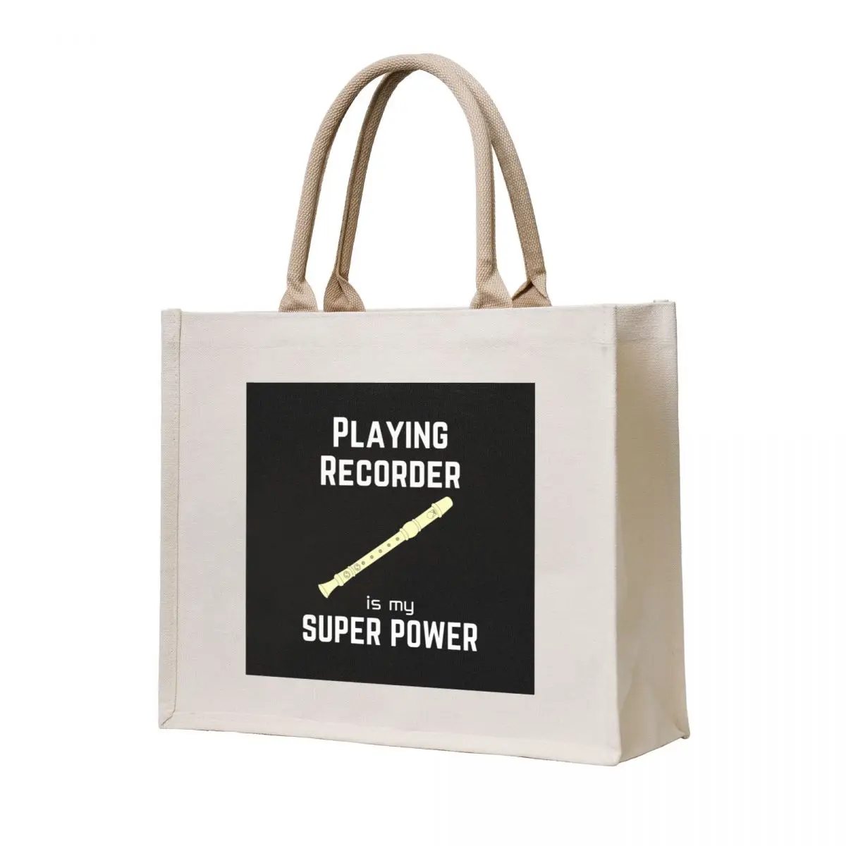 

Playing Recorder is my superpower Tote Bag eco bag folding Canvas bag bags luxury women