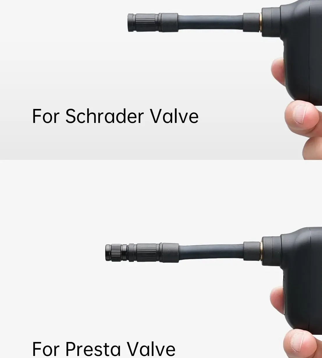 Generischer Luftpumpen-Inflator-Verlängerungsschlauch, Fahrradpumpen-Reifenfüllschlauchadapter, mit Presta-Ventil und Schrader-Ventil-Adapter – Detail 4
