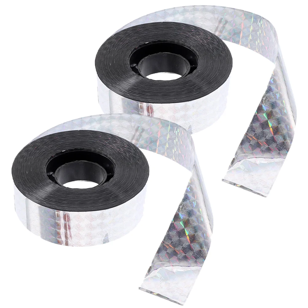 2 Rolls Anti-bird Tape Scaring Devices Tapes Tools Adhesive Birds Spiral Scare