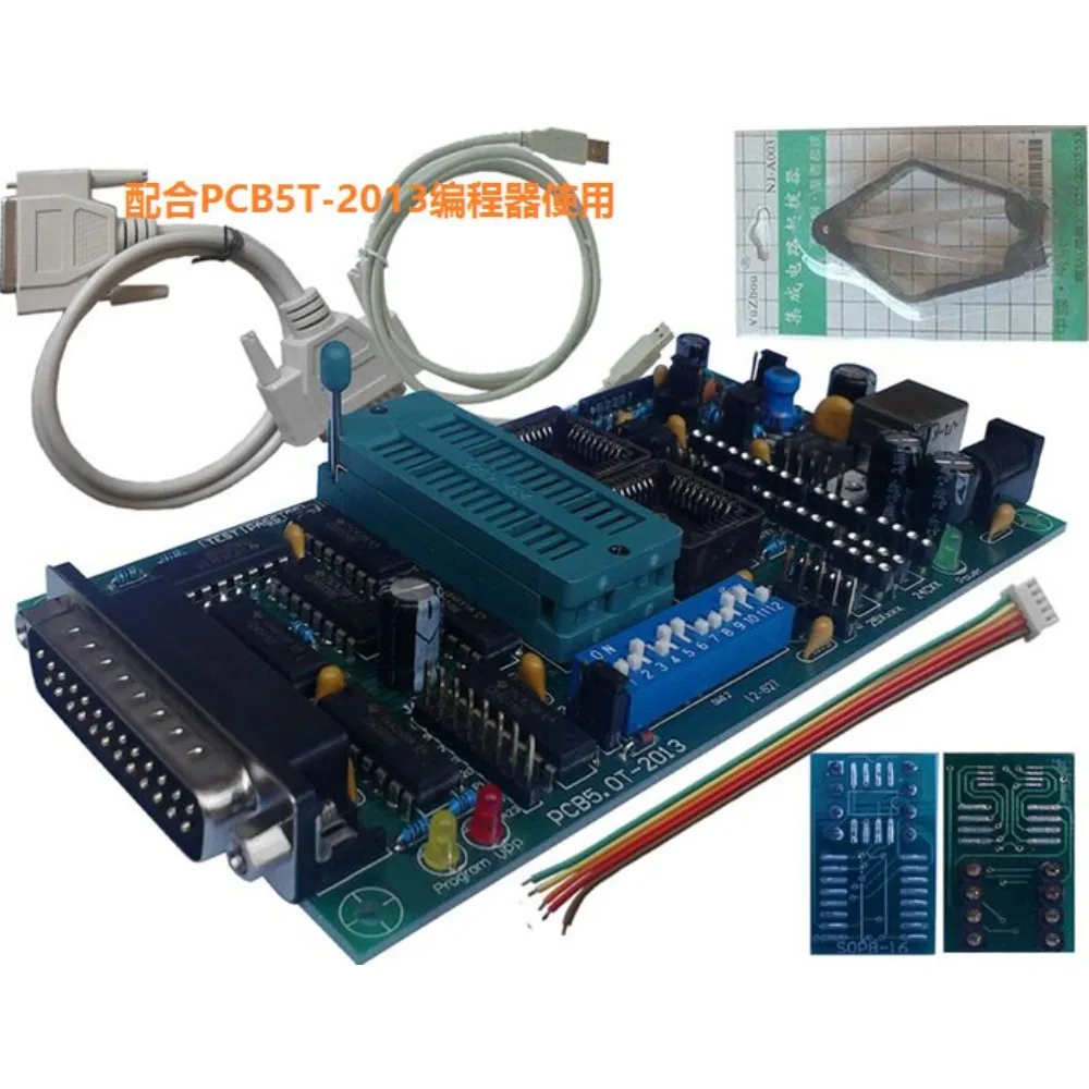 PLCC44 Programmer Adapter Board, MCS‑51 AVR MCU Burn‑in Socket Converter