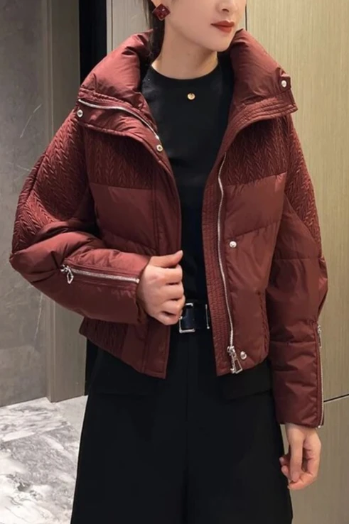 

Осень/зима 2026, модная новая женская пуховая хлопковая куртка, свободная короткая хлопковая куртка