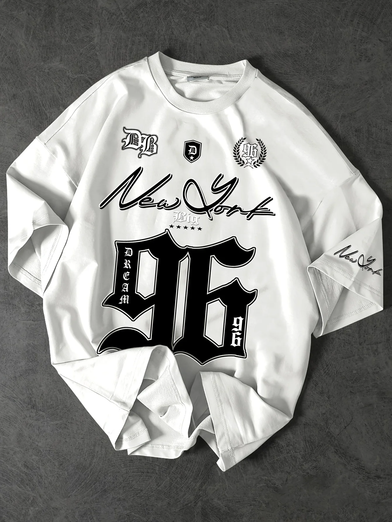 Summer 2025 New Men's T-shirt 96 printed digital baseball jacket casual sports polyester men's T-shirt image 2