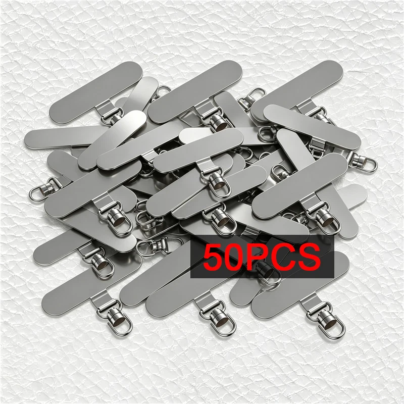 4-50 Stück 360 ° Drehbarer Handy-Charm-Handgelenkschlaufenhalter aus Edelstahl, ultradünner Lanyard-Patch, Metall-Handy-Befestigungslasche – Detail 10
