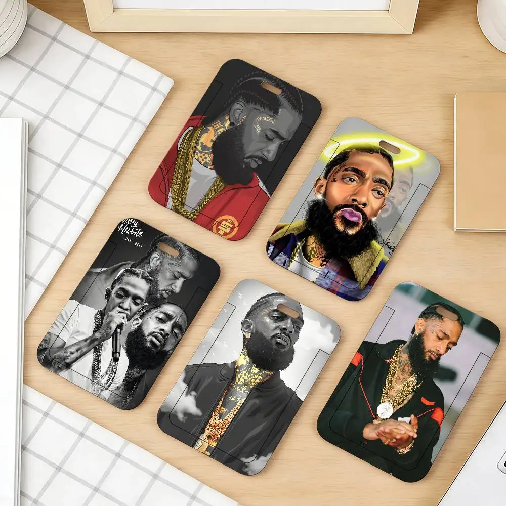 

Rapper N-Nipsey Hussle Card holders for ID cards student cards subway cards employee badges and protective cases
