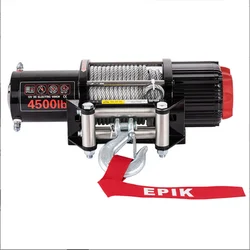 Electric Winch 12V 4500lb Remote Control Set Heavy Duty ATV Trailer High Strength Steel Electric Winch