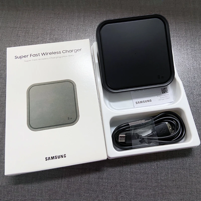 Chargeur sans fil Samsung 15W Qi, chargeur rapide pour Galaxy S25 S23 S24 S22 S20 Ultra S10 Note10 Plus S21 FE S23FE S25 + S24 +