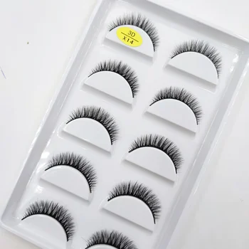 Natural 3D Mink False Eyelashes, Makeup Fake Eye Lashes, Faux Cils, Make Up Beauty Tools, Wholesale, 5 Pairs - Image 6