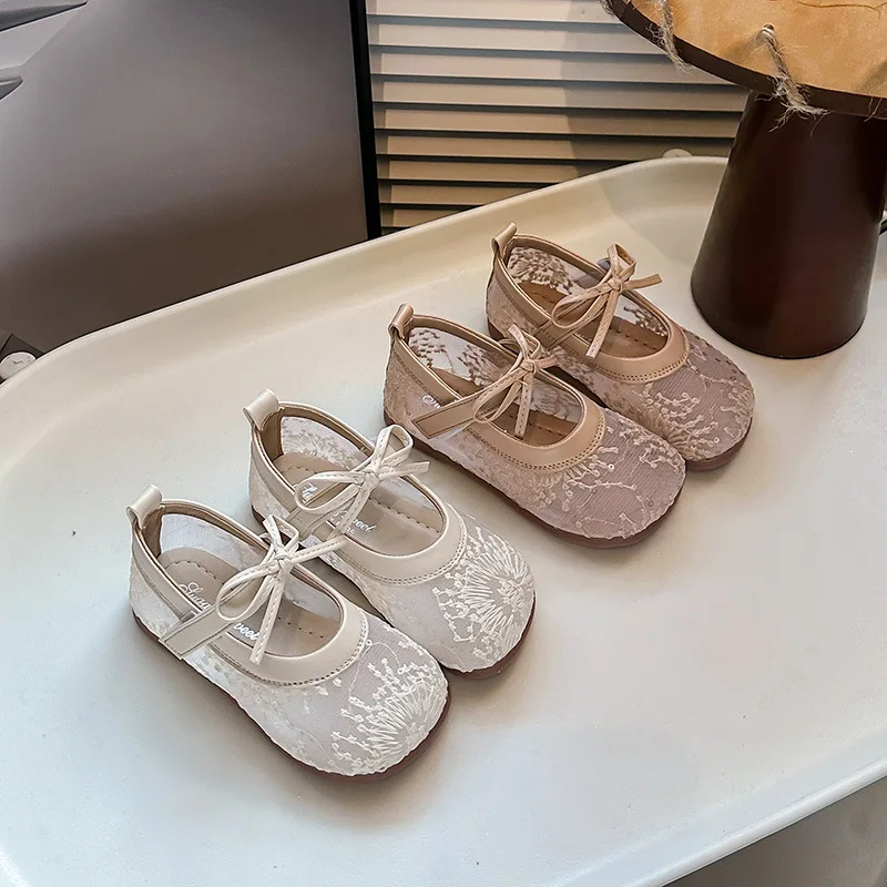 

Summer Girl Shoe New Comfort Soft Soled Kid Shoes Breathable Non Slip Casual Sandals Soft Soled Flat Exquisite Princess Shoe