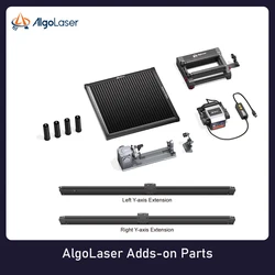 Al olaser-レーザー彫刻機、金属カバー、ライザー、強化パッド、回転ローラーエクステンションキット、付属品部品を追加