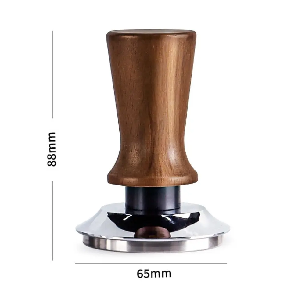 Premium 51/53/58MM Coffee Tamper Stainless Steel Base Wooden Handle Pressure Hammer Durable DIY Coffee Tool Espresso Making