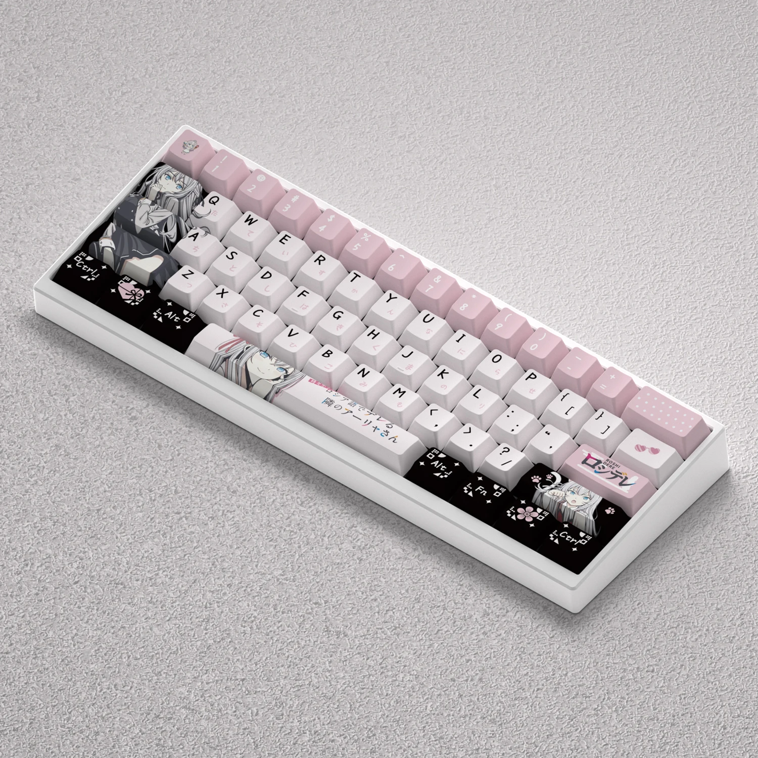 73 Keys Ellie Theme Keycaps  Anime Key Cap PBT Cherry Profile Customized Keycap for Wooting 60he 65 68 Mechanical Keyboard