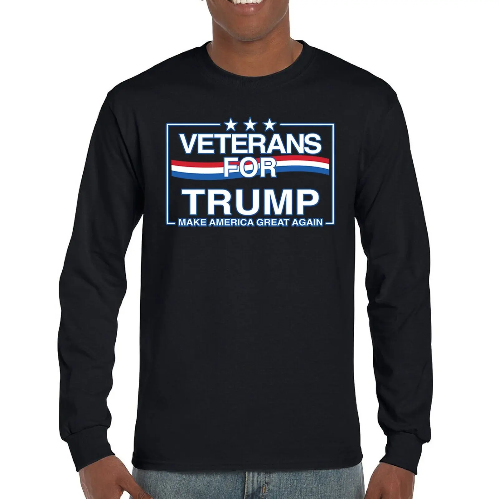 

Veterans for Trump Make America Great Again Long Sleeve T-shirt MAGA Vote Red