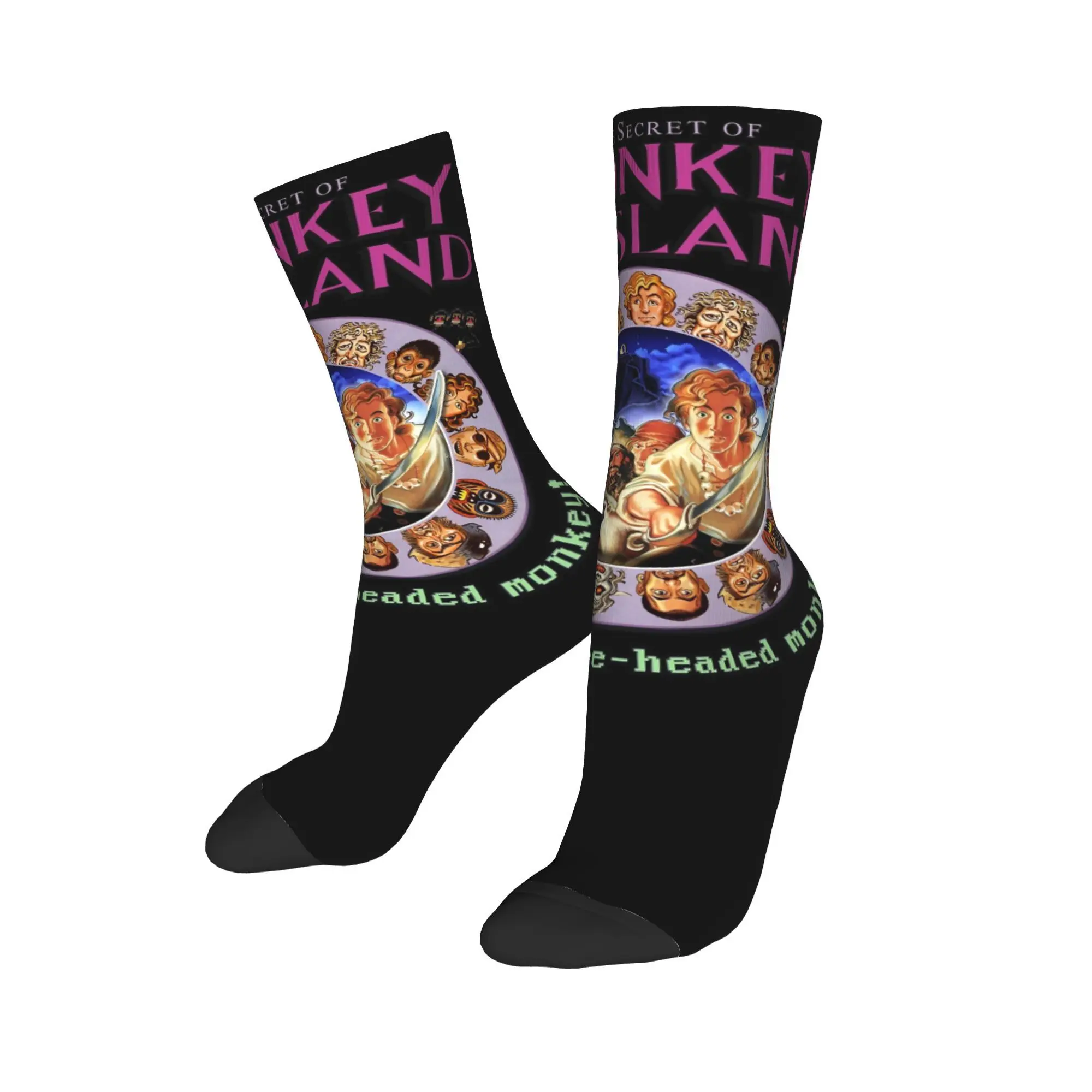 

Unisex Secret of Monkey Island Merch Socks Three Headed Monkey Non-slip Socks Comfortable For Casual Wear