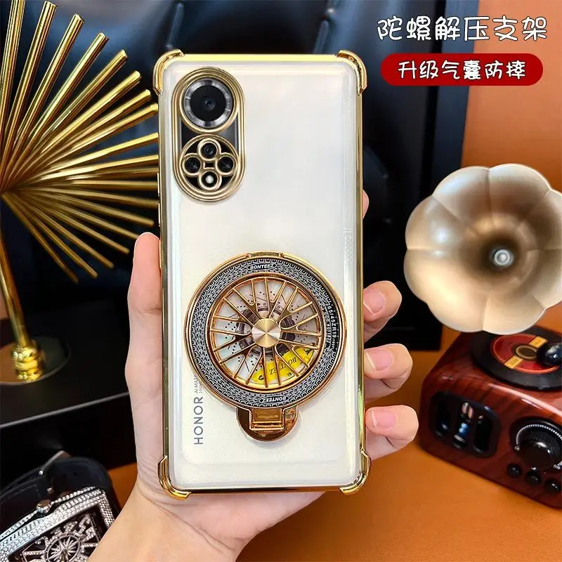 Glitter Shockproof Plating Gyro Bracket phone holder Case on For Honor 50 Huawei Nova 9 back Stand Cover Android Phone Case - náhled 4