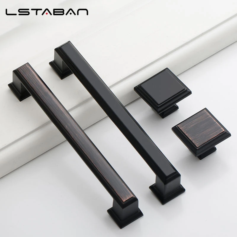 Brushed Gold Cabinet Handle Zinc Alloy Straight Handle Drawer Knob Decorative Kitchen Cupboard Pulls Furniture Hardware