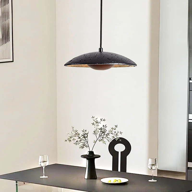 Interior Home Decoration Creative Pendant Lamp Wabi Sabi Black Apartment Restaurant Led Lamp Bedroom Bedside Table Ceiling Light