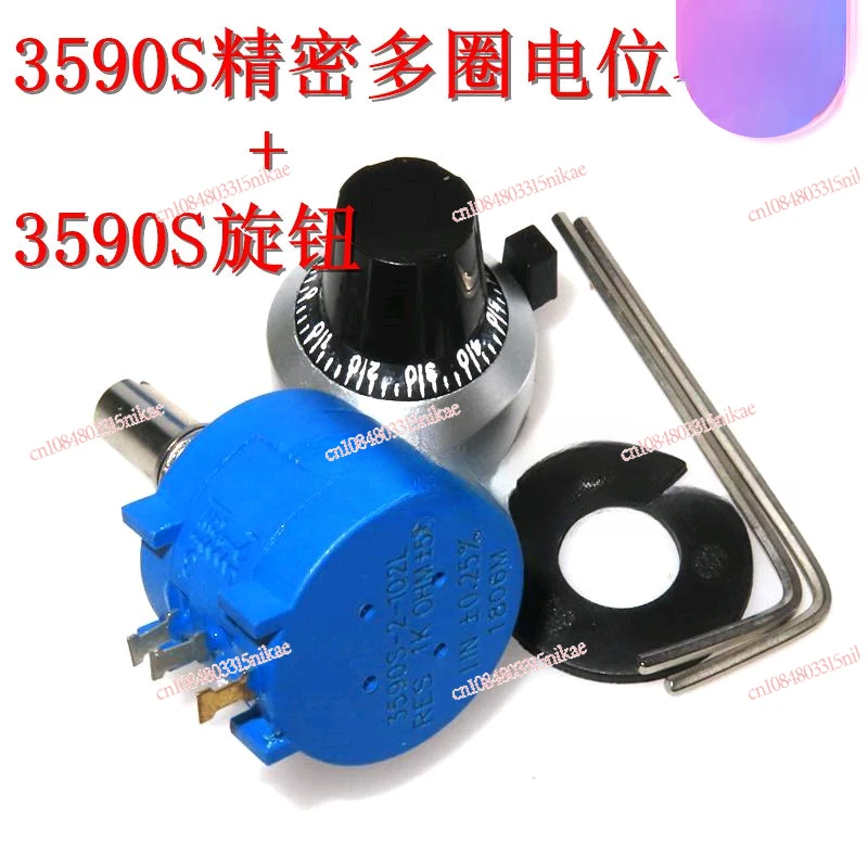 Precision Multi-turn Winding Potentiometer 3590S-2-103L 502L 104L 1K5K10K100K Scale Knob