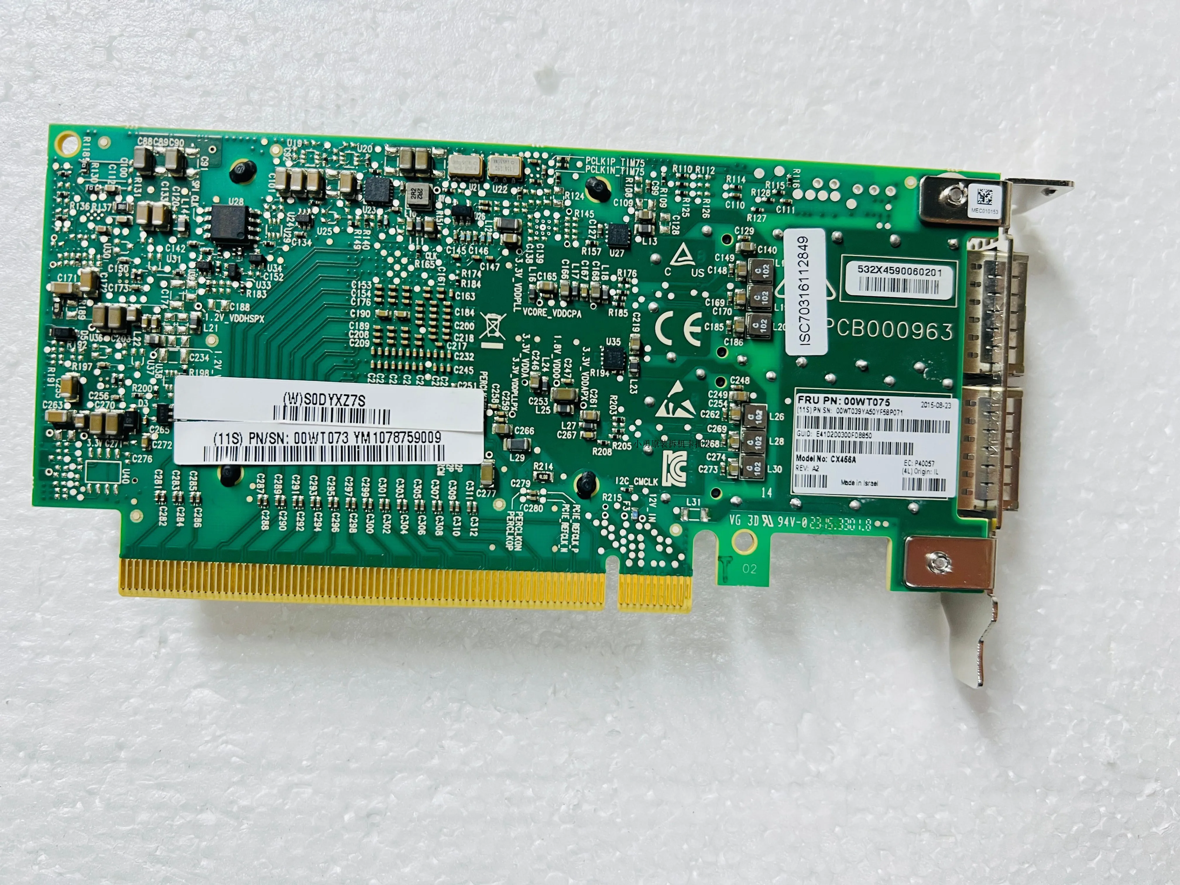 For Mellanox ConnectX-4 EDR+ 100G network adapter 0WT075 0WT039 MCX456A-ECAT