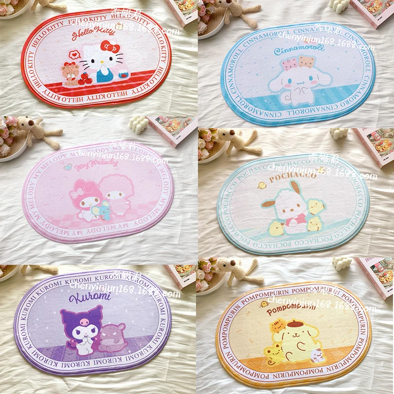 

New Sanrio Kuromi Pochacco Cinnamoroll Floor Mat Bath Mat Kawaii My Melody My Sweet Piano Pom Pom Purin Badbadtz-Maru Door Mat