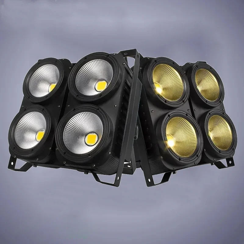 SHEHDS-LED Audiência COB Quente Branco Blinder Light, 4 Olhos, 4x100W, Apto Para Palco DMX, Disco, Festa Em Casa, Dança, Teatro, Branco Frio