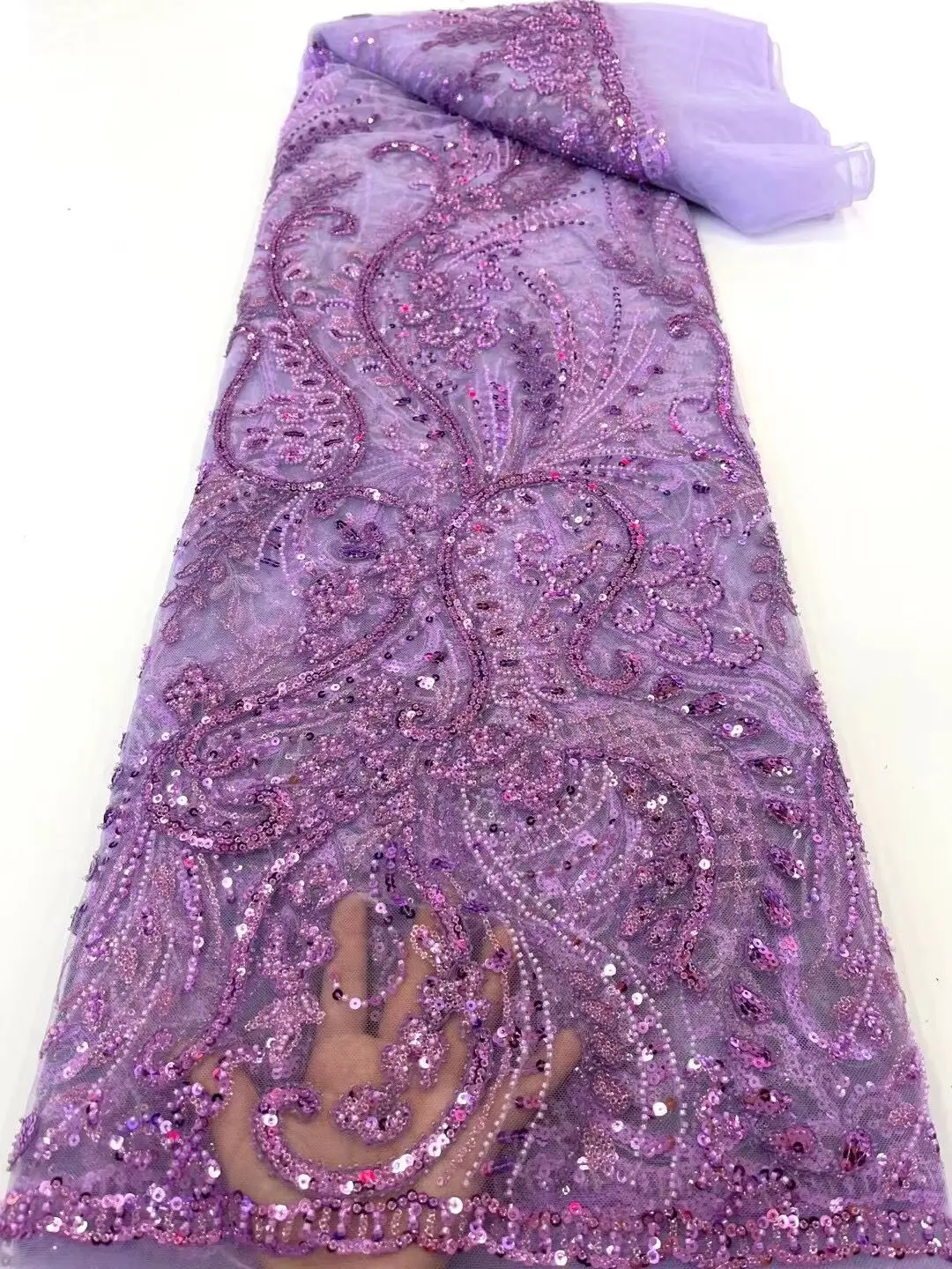 

Белая африканская кружевная ткань с блестками 2022 Высококачественная кружевная нигерийская кружевная ткань с вышивкой для свадебного шитья