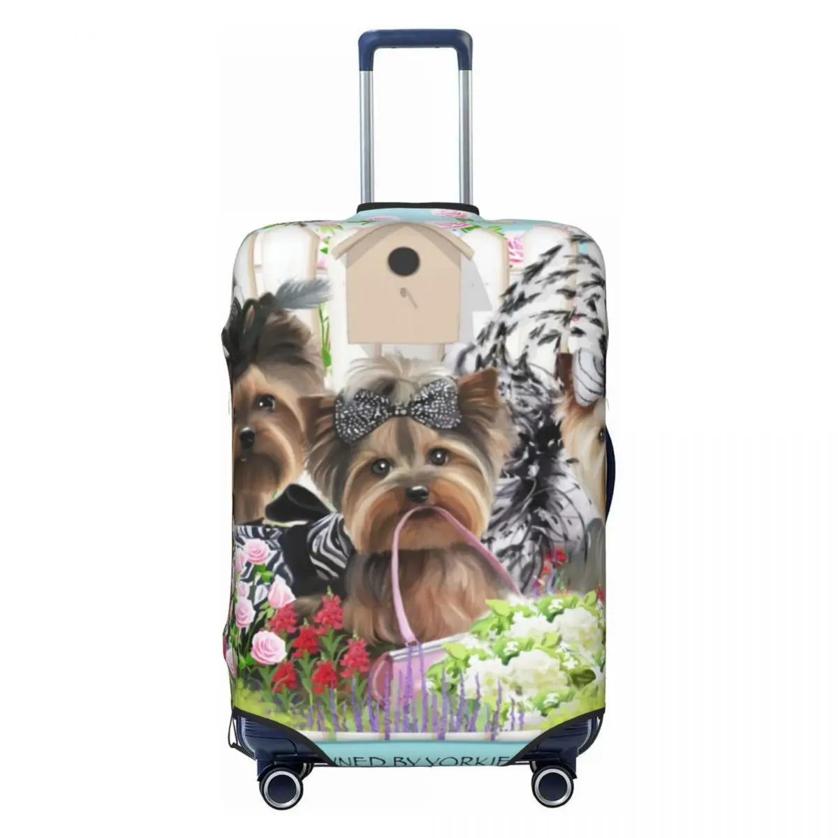 Yorkshire Terrier Suitcase Cover Owned by Yorkies Business Protection Holiday Strectch Luggage Supplies