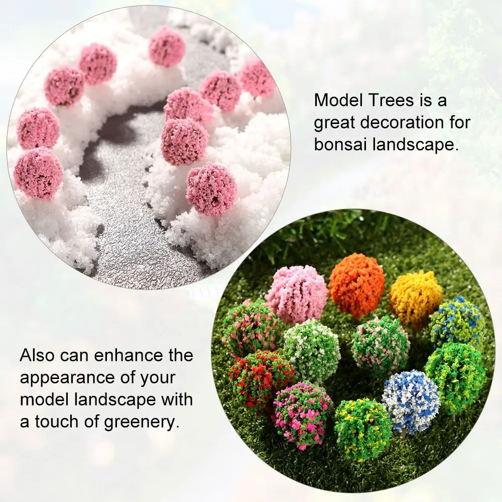 Toys for Kids Model Train Artificial Scenery Trees Building Landscape Accessories Railroad Decoration Miniature Flower Tree
