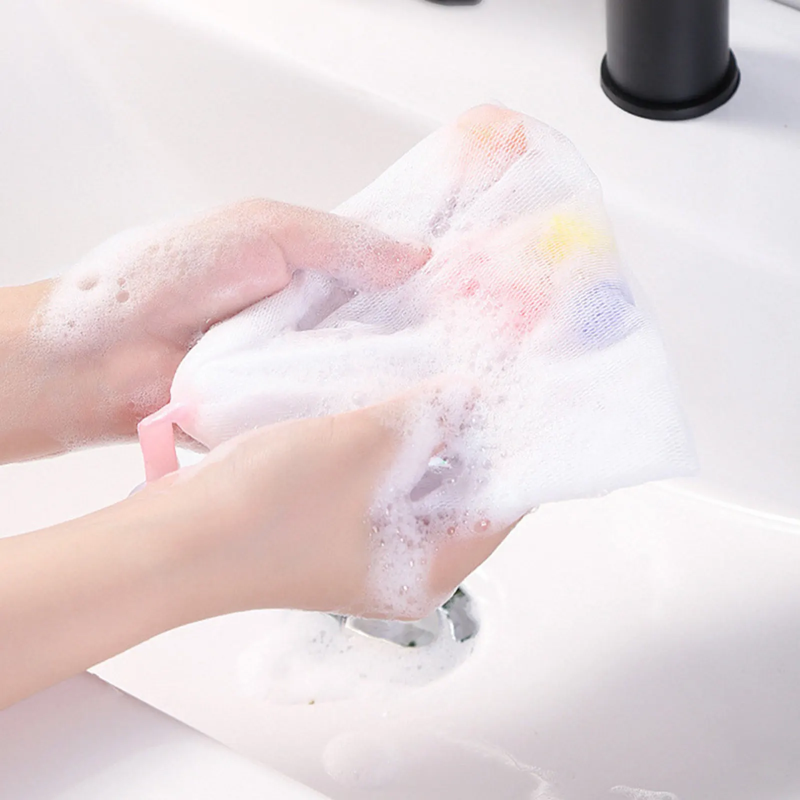 

20 шт. сетчатых мешочков для мыла, отшелушивающие, для вспенивания, с мягкой текстурой, для очищения лица, экономичные, подвесные, для сушки в ванной