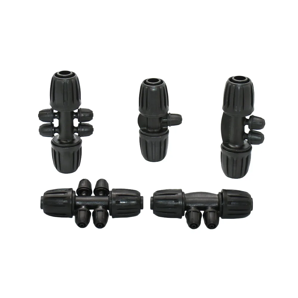 

PE Pipe 20mm 16mm To 4/7mm Hose Splitter Fittings Water Connector Lock Nut Reducing Coupling