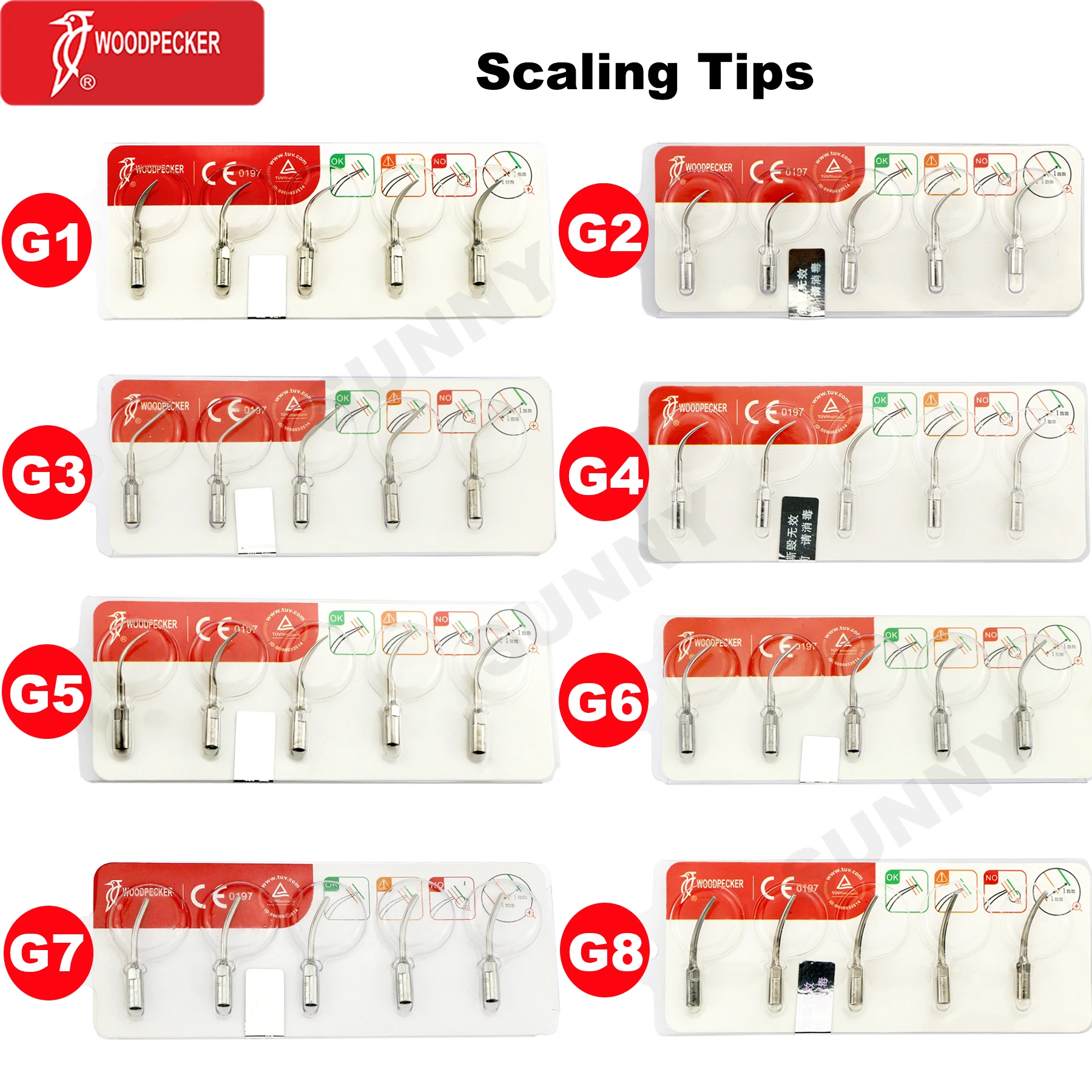 

Original Woodpecker Dental Ultrasonic Scaler Tips Scaling Tip For EMS Scaler Handpiece