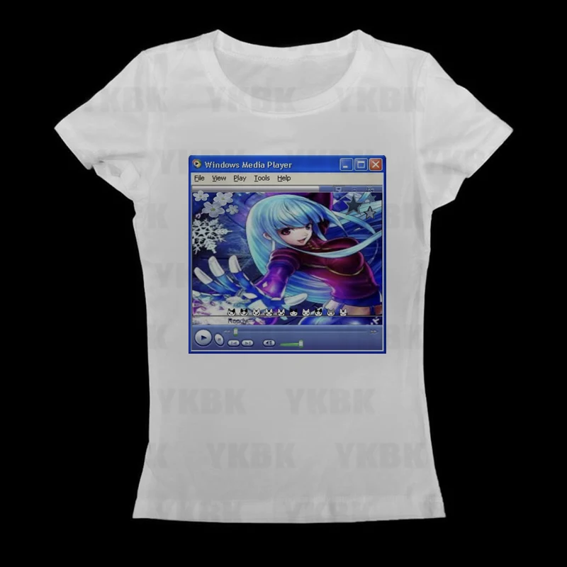 Kawaii Mädchen Kurzarm Print Anime Tees Y2k Stil Mode Tops Streetwear Frauen Harajuku Retro 90er Jahre Emo Casual Punk Baby