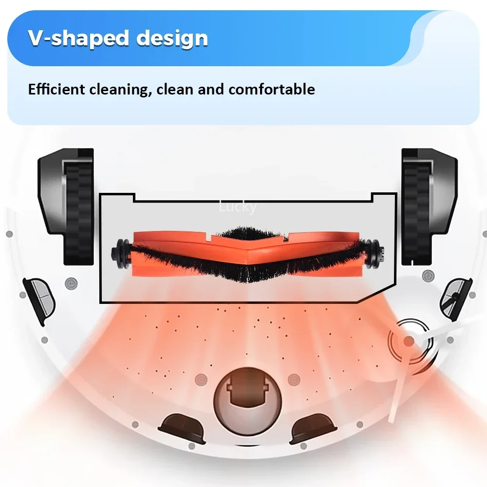 أجزاء الفرشاة الرئيسية لفرشاة Xiaomi Robot Vacuum X20+/X10+ / X20 Plus/X10 Plus ملحقات بديلة للتنظيف المنزلي