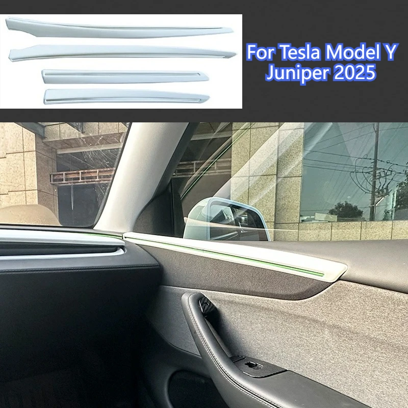 

For Tesla Mode Y Juniper 2025 Launch Car Door Decorative Strip Trim Sticker Interior Modifications Protective Panel Stickers