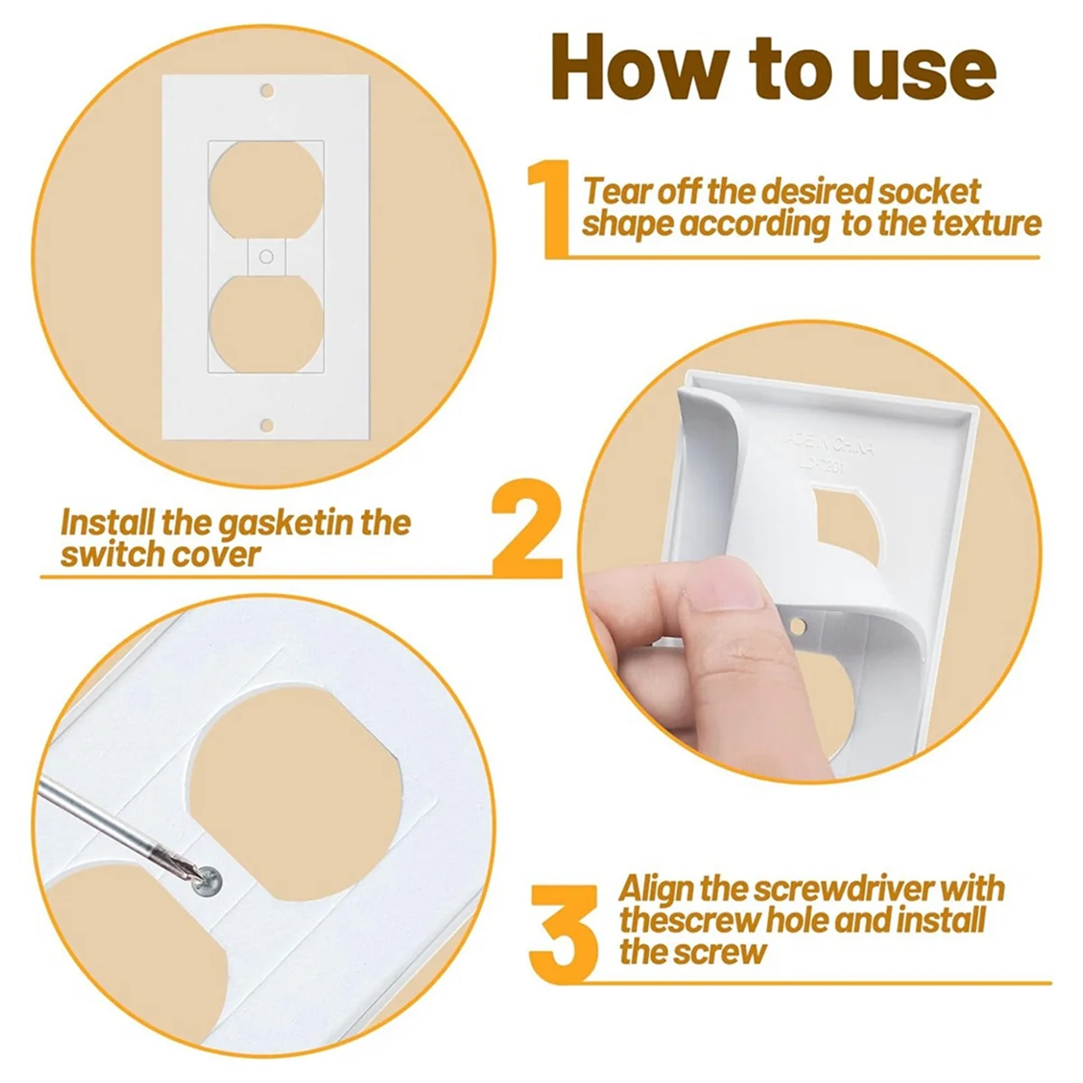 A99U Outlet Insulators Draft Sealers, 100Pcs Electrical Outlet Insulation Pads, EVA Foam Gasket for Wall, Switch Socket Cover