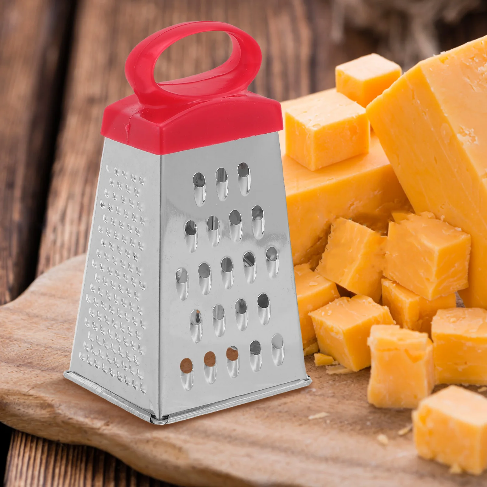 

4Pcs Cheese Grater Box Stainless Steel 4-Sided Manual Vegetable Slicer Food Shredder Portable Kitchen Gadget Hand Cheese Grater