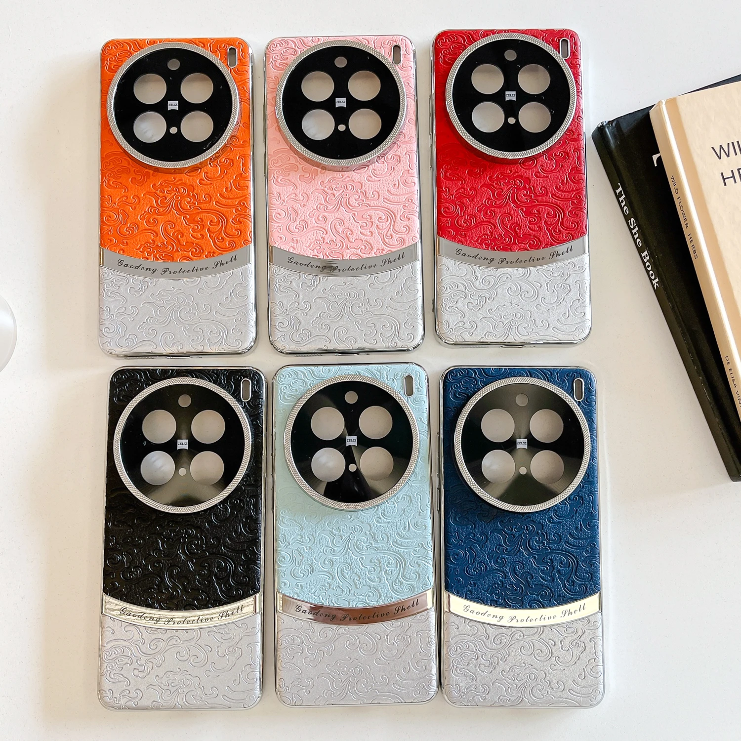 

Shockproof Electroplating Leather Floral Case For Vivo X200 Pro X300 Pro X200Ultra, Slim Camera Protection Phone Cover Funda