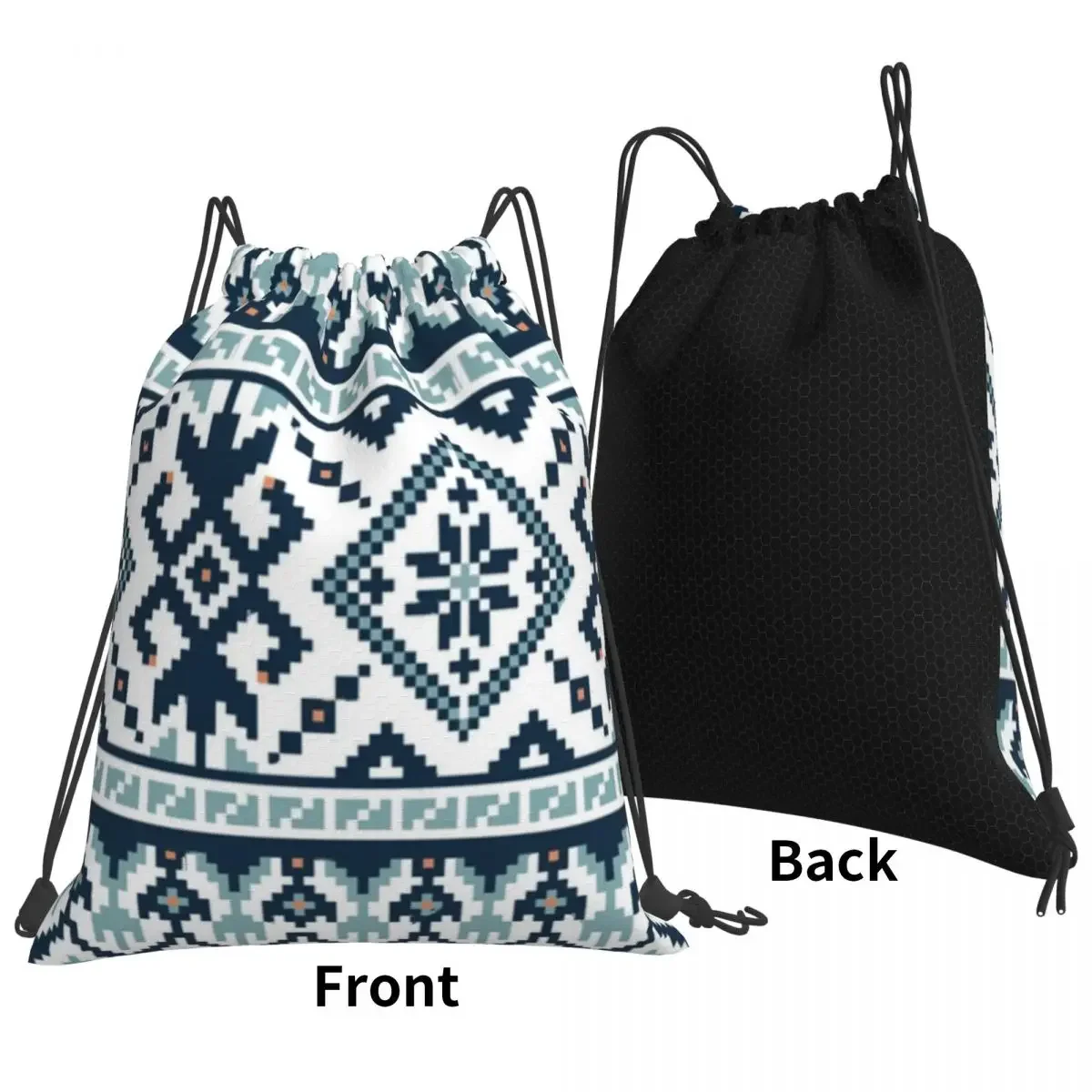 Traditional Ethnic Ornament Backpacks Drawstring Bags Drawstring Bundle Pocket Sports Bag Book Bags For Man Woman Students