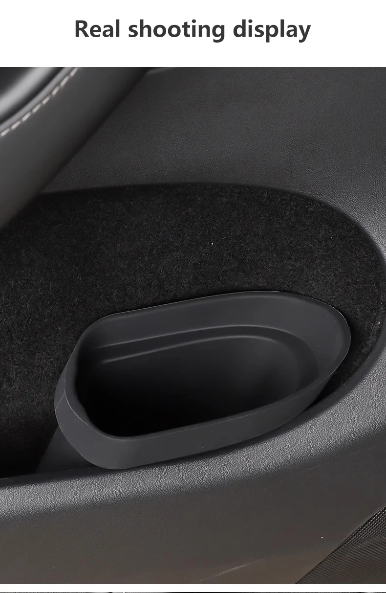 HEENVN Für Tesla Model Y 2025 Autotür-Mülleimer Silikon-Türaufbewahrungsbox Wasserdichter Abfalleimer 2024 Model 3 Auto-Zubehör – Detail 10