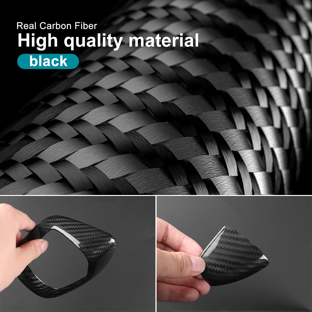 For 2016 2017 2018 2019 2020 2021 2022 2023 2024 Chevrolet Camaro Dry Hard Carbon Fiber Seat Back Handle Cover Trim Accessories view 5
