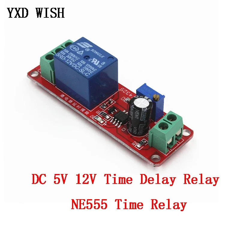 NE555 Timer Switch Adjustable Module DC 5V 12V Time delay relay Module 5 V 12 V Timer Control Switch Car Relays Pulse Generation